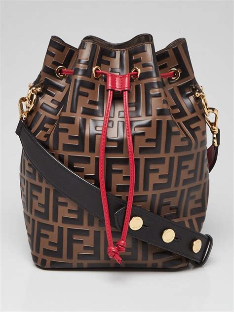 fendi 8bt298 a5dy f15ks|Fendi Black Calfskin Leather Mon Tresor Bucket Bag 8BT298.